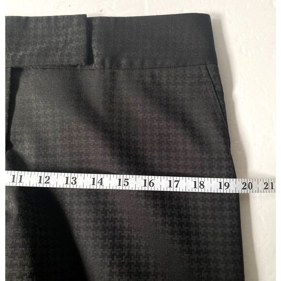 Zanella Houndstooth Libby Trousers Pants Womens 10 Dark Gray Wool Made in Italy - Picture 11 of 14